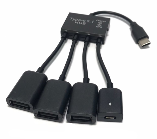 Type C OTG to 3xUSB3.0 + 1xMicro USB